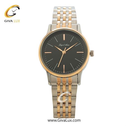 ساعت مچی اورجینال زنانه LdA | لوئیجی د آنا | Luigi d'Ana نقره ای-رزگلد | نقره ای-رزگلد| مشکی| کد رفرنس 2336